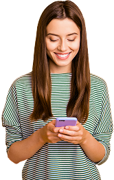 Woman looking at mobile phone