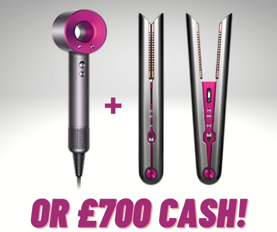 Dyson Supersonic Hairdryer + Dyson Corrale Hair Straightener or £700 Cash!  - Breeze Competitions