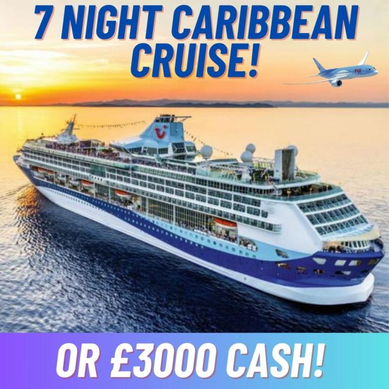 Luxury all inclusive Caribbean cruise for 2 or £3000 cash + 10 instant ...