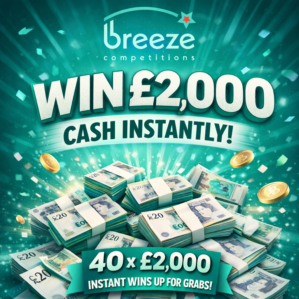 Win £2,000 Cash INSTANTLY – 40 x £2,000 cash Instant Wins!